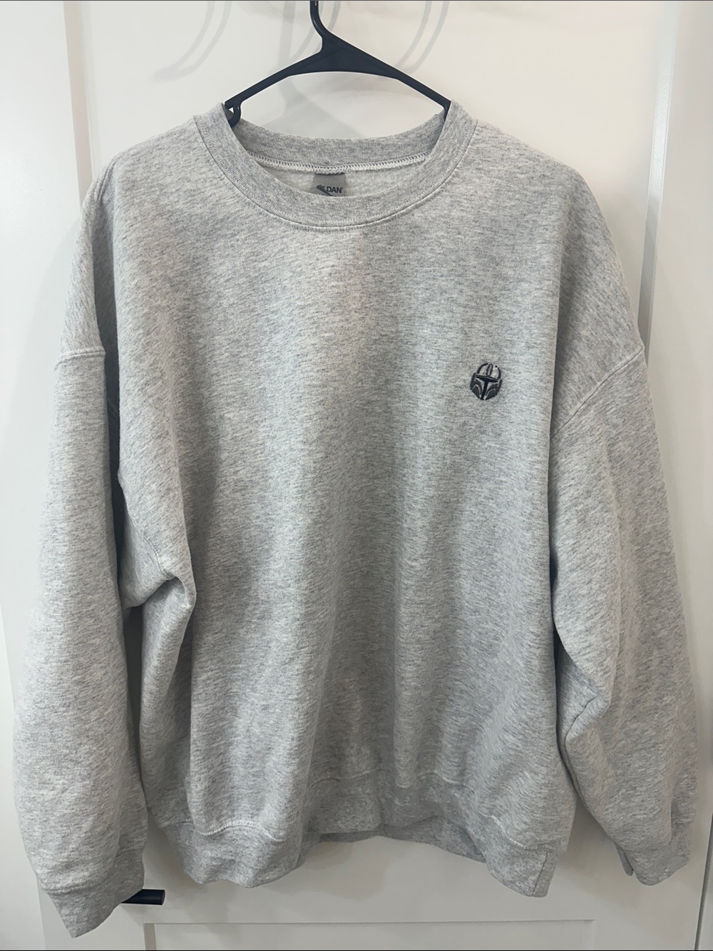 Gildan Grey Crewneck Sweatshirt with Small Chest Emblem